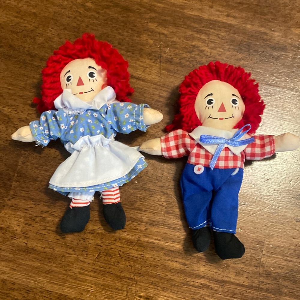 Vintage Mini Raggedy and Andy dolls